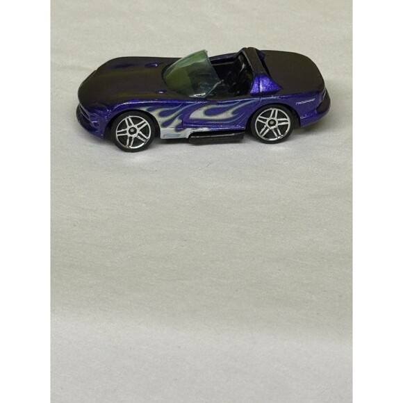 Dodge Viper Flames Hot Wheels 1992 Loose Purple Convertible Vintage 1:64 Diecast - Picture 3 of 9